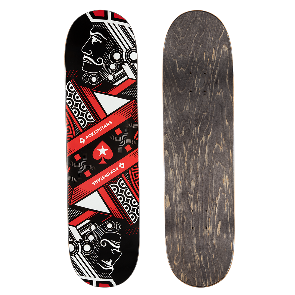 POKERSTARS KING SKATEBOARD DECK