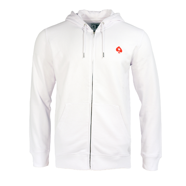POKERSTARS RED THREAD WHITE HOODIE