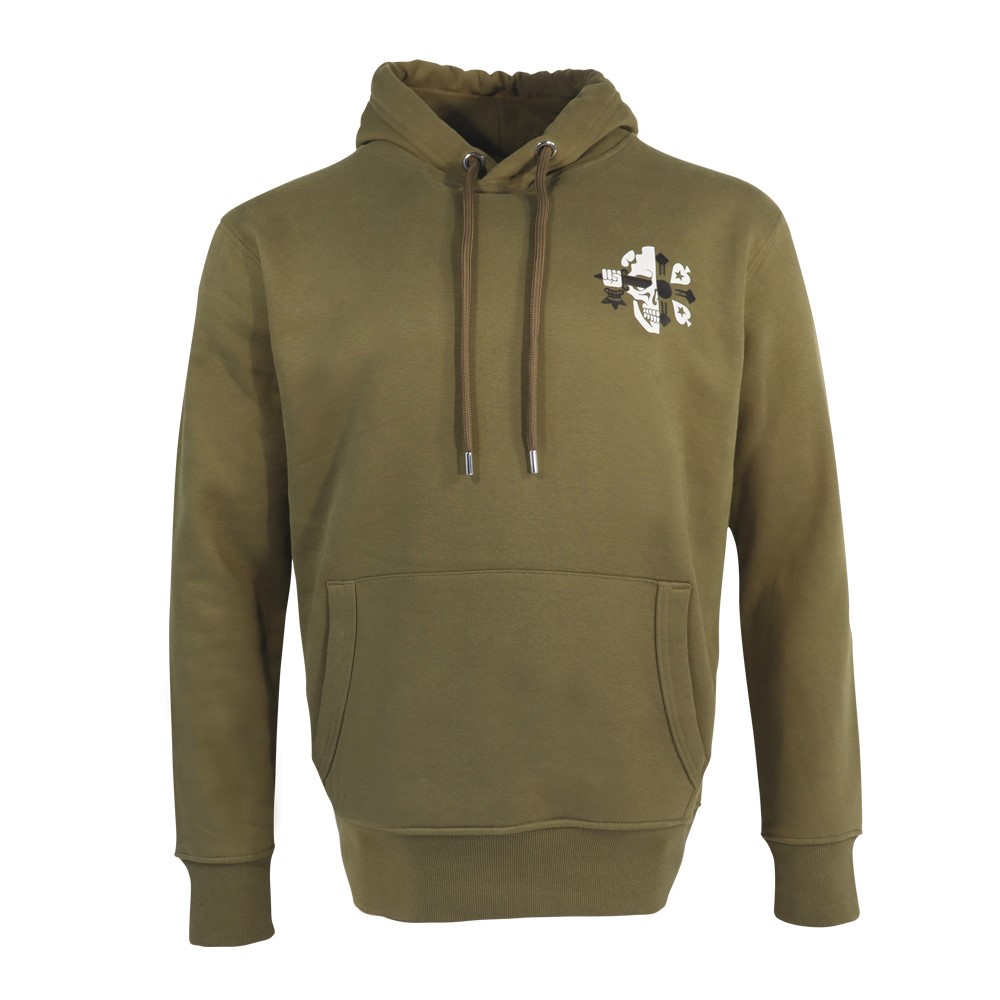 POKERSTARS SKULL & SWORD KHAKI HOODIE