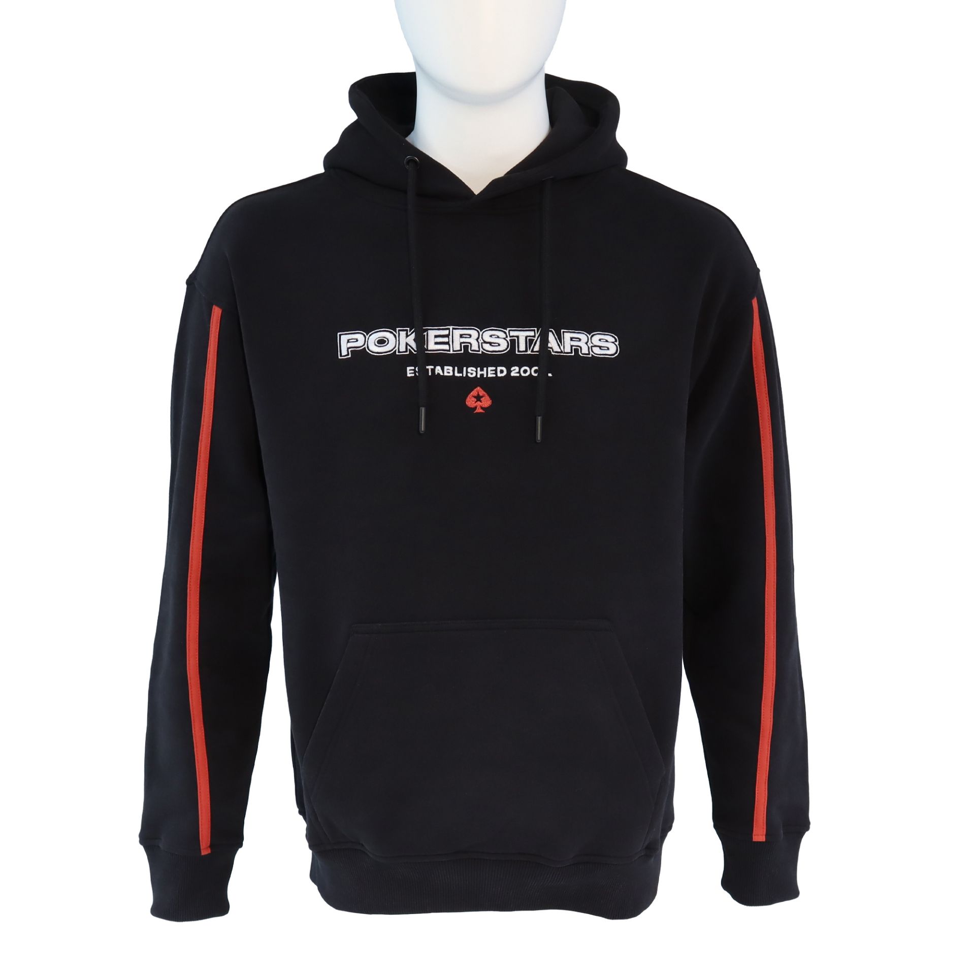 POKERSTARS ORIGIN OVERSIZED BLACK HOODIE WITH SLEEVE TRIM